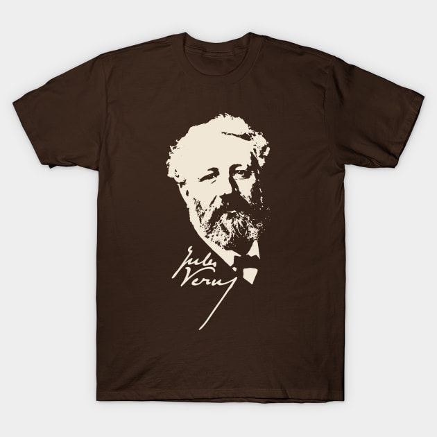 Science Fiction Visionary - Jules Verne Portrait 5 T-Shirt by EDDArt